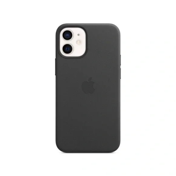 New Apple Leather Case with MagSafe (for iPhone 12 Mini) - Black