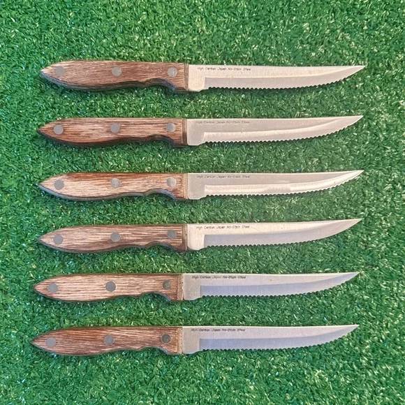 Lot of 6 Cordon Bleu Knives High Carbon Japan Steak Knife’s No Box No Block