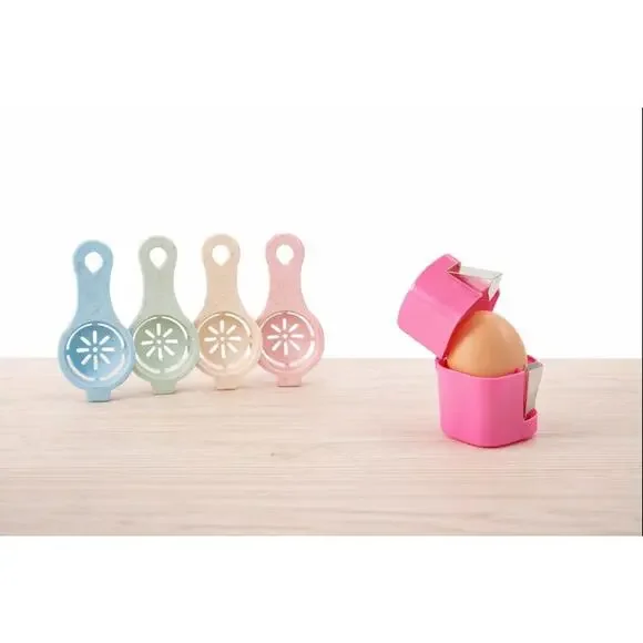 4PCS Egg Separator Set w Egg Shell Opener White Yolk Separator Kitchen Tool