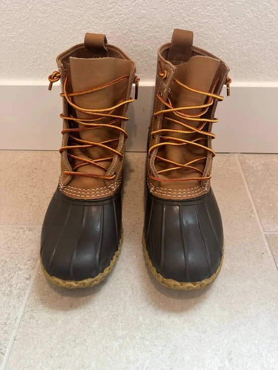 L.L.Bean Bean Boots Men’s Size 9 Made in Maine Brown Leather Duck Boots