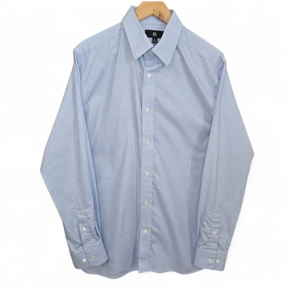 Banana Republic Shirt Mens Large Blue Button Up Slim Fit Long Sleeve 100% Cotton