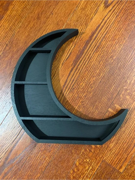 Black Crescent Moon Wall Shelf - Decorative Home Wall Decor