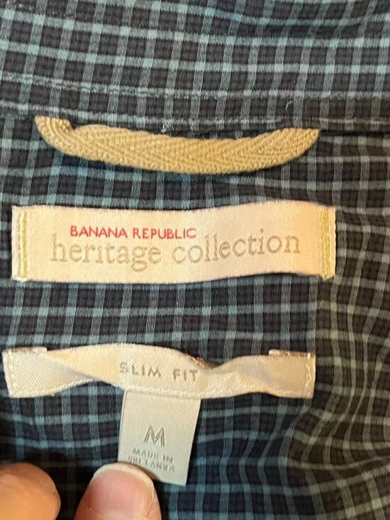 Banana Republic Heritage Collection Slim Fit Check Shirt – Men’s Medium