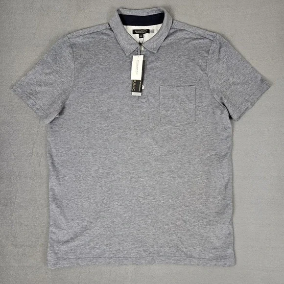 Banana Republic Shirt Performance Pique Polo Mens XL Gray Casual‎ Pocket NWT