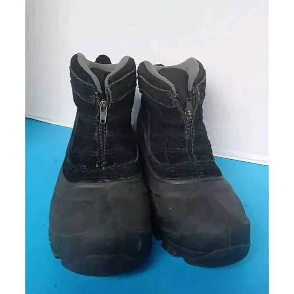 Winter Snow Boots‎ Waterproof Insulated Zip-Up Ankle Boots Black Outdoor Hiking