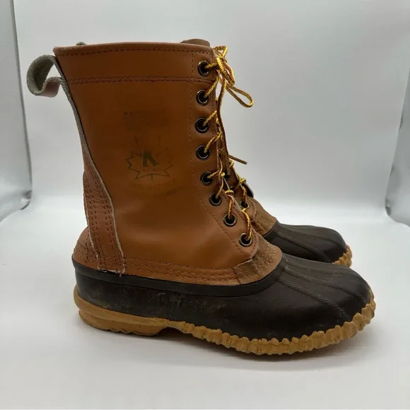 Sorel Kaufman Saguenay Duck Boots Mens Sz 7 Made in Canada Brown