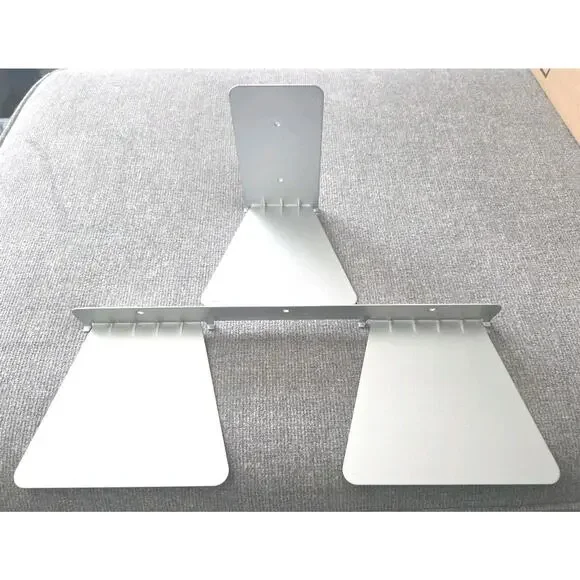Floating/Hanging Shelves, Lot Of 2, Double & Single Shelves, Steel Alloy, Umbra
