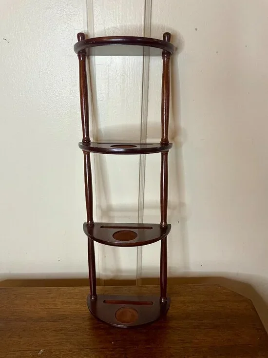 VTG Wall-Hanging Wooden Decorative Shelf by The Bombay Company 1992 18.5
