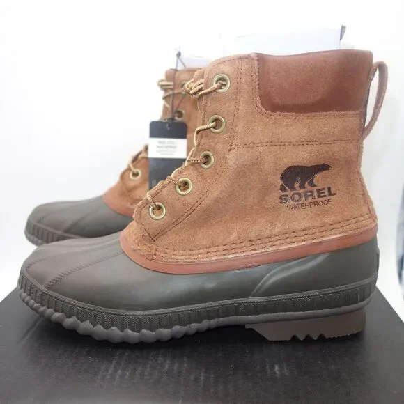 NEW Sorel Men's Size 8 Cheyanne II Lace Up Duck Boots WP Insulated Brown