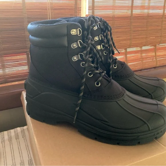 Original Weatherproof Black Rain & Snow Boots with Durable Sole