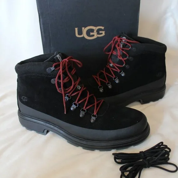 NIB UGG MEN'S‎ BILTMORE SUEDE WINTER WATERPROOF HIKING SNOW BOOTS BLACK
