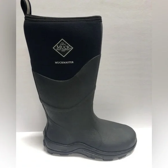 Muck Men’s Muckmaster Tall Black Waterproof Boots, Size 14M