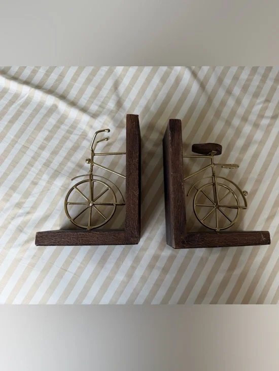 Brass Bicycle Book Holders