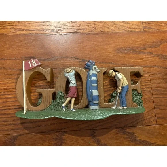 HOMCO GOLF 18TH HOLE WALL PLAQUE 5004A 12