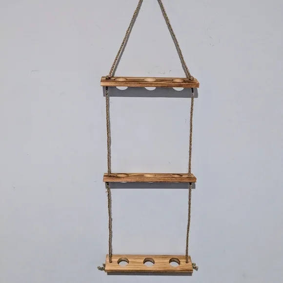 Wooden Ladder Shelf Wall Decor