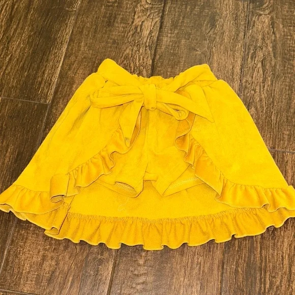 Yellow Ruffle Skort girls 4t