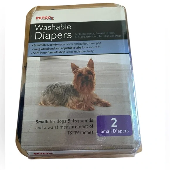 Petco Washable Dog Diapers - Small - Navy Blue. Brand new in box.
