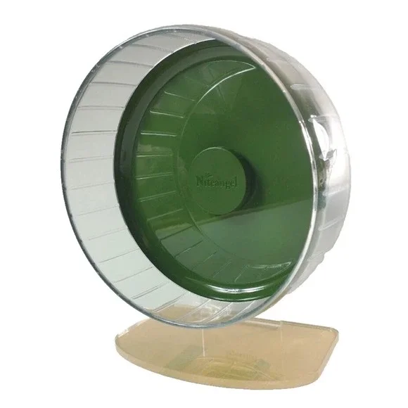 Niteangel Super Silent Hamster Exercise Wheel Green Clear Plastic Adjustable 10