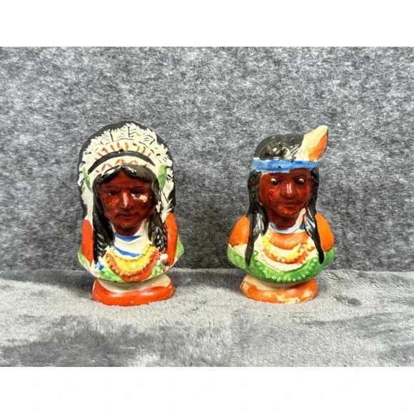 Native American Indians Salt‎ & Pepper Shakers Set 3
