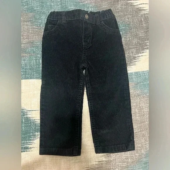 Carter’s Black Corduroy Pants (Size 24 Months)