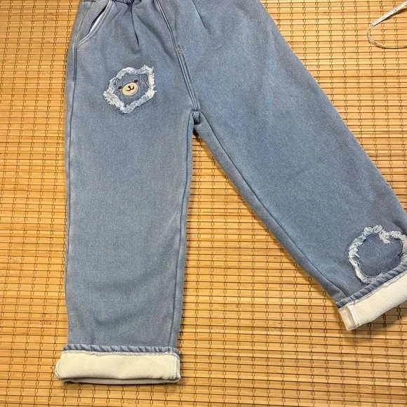 Hercastle Blue Denim Fleece Lined Jeans