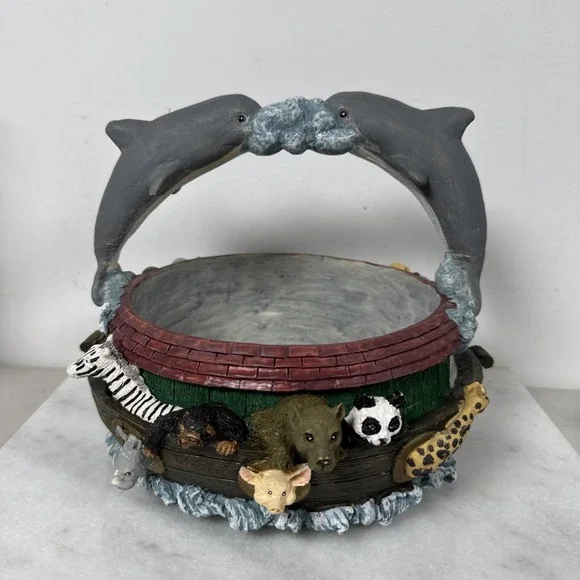 Handmade Resin Noah's Ark Basket 7
