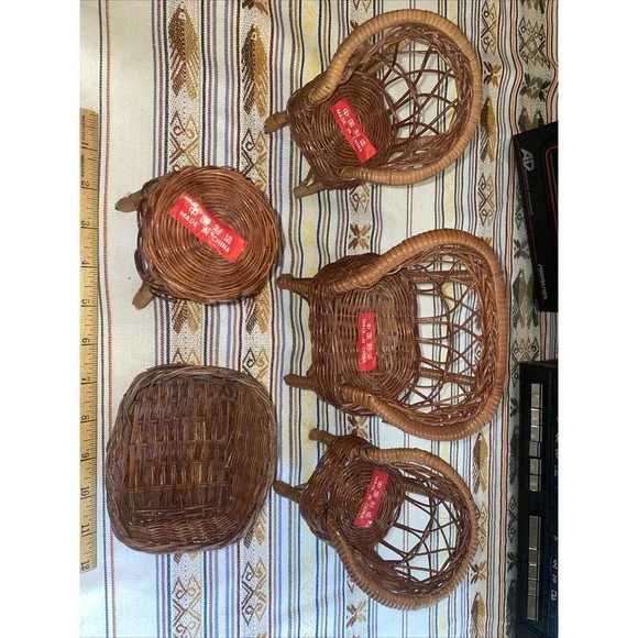 5 Piece Rattan Wicker Doll Furniture Set‎