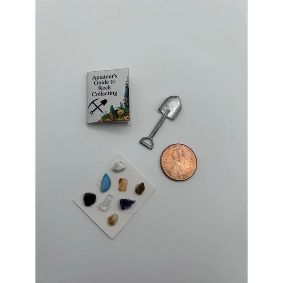 Handmade By Artist Miniature Rock‎ Collector Kit, With A Printed Guide 1:12
