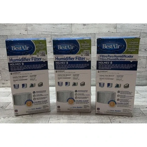 LOT Of (3) Best Air Humidifier Replacement Filter H62 Holmes- Brand new