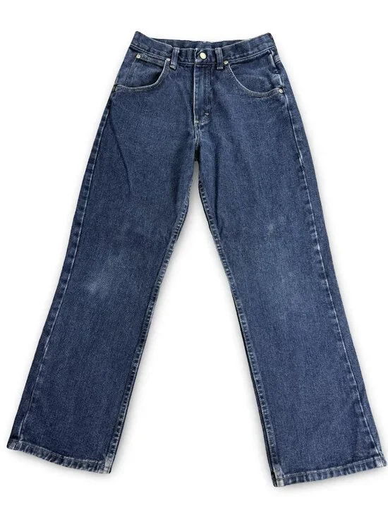 Wrangler Straight Leg Adjustable Waist‎ Jeans Boys 14 Blue 100% Cotton 25x27