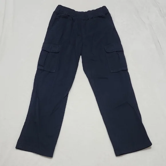 Boy's Navy Cargo Pants 12 Husky
