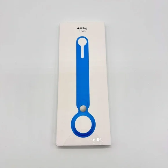 Apple AirTag Loop Capri Blue Polyurethane Case Cover Bag Tag