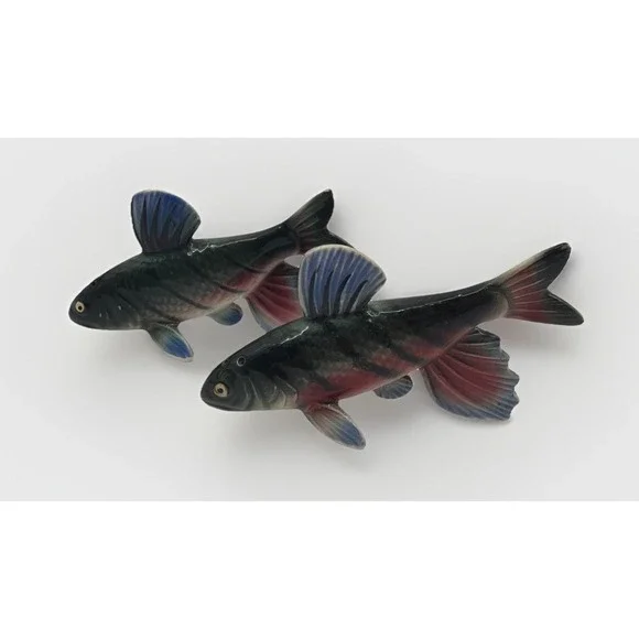 VTG Ceramic JAPAN Trout FISH Salt & Pepper Shakers 2 1/2