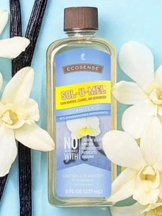 ECOSENSE Sol-U-Mel 3-N-1 Cleaner Vanilla Scent Stain Remover Concentrate 8fl.oz.