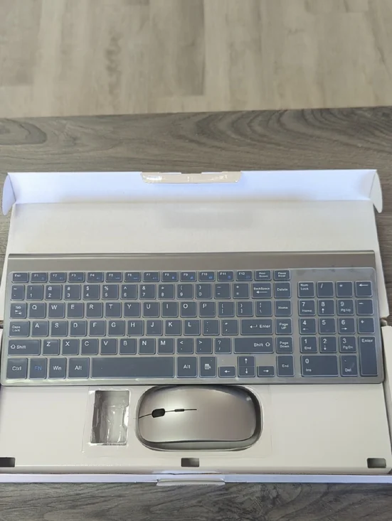 KM9000 TopMate Wireless Keyboard Combo Ultra Slim Gray Black