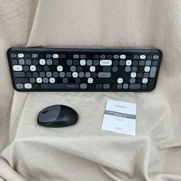 Mofii Wireless Keybaord & Mouse Black Grey‎ Number Pad for Computer Laptop