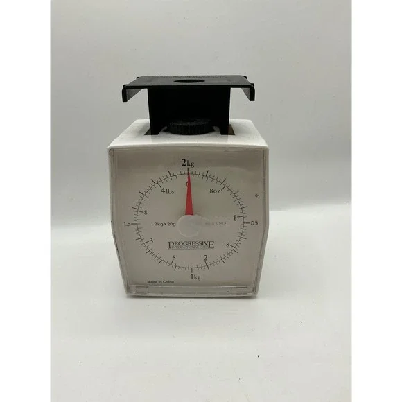 Progressive International Corp Kitchen Scale 2kg 4lb Analog Manual White Compact