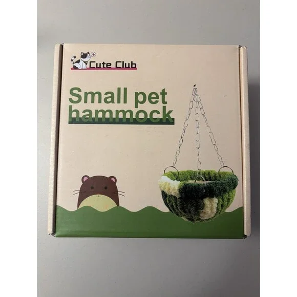 Cute Club Small Pet Hammock Green Plush