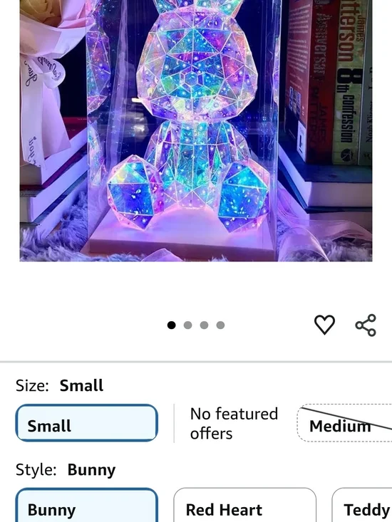 LED Crystal Bunny Night Light - Multicolor