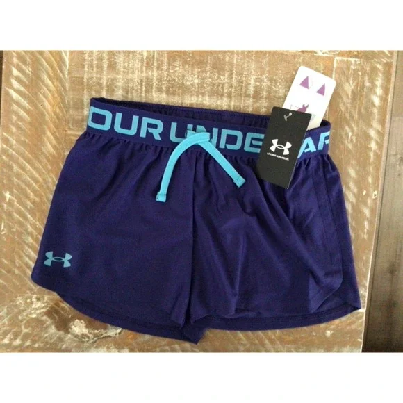 UNDER ARMOUR GIRL'S PLAY UP SHORTS NEW 1363372 Purple XS