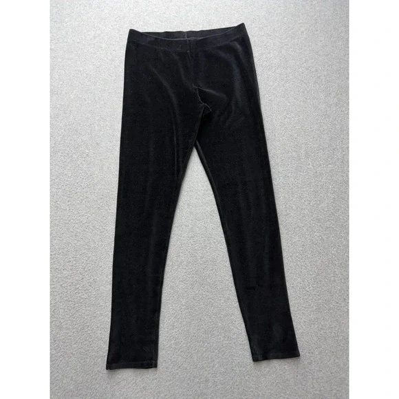 Boden Pants Girls 15-16Y Black Velour Leggings Stretch Pull On Made in Portugal‎