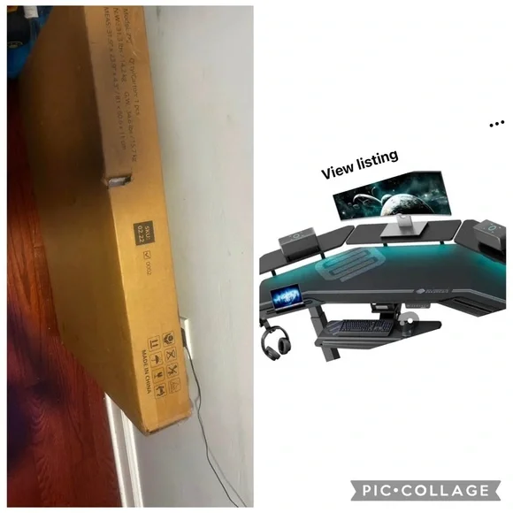VR Gaming Station with Black and Gray Finish
