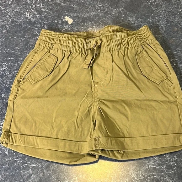 Eddie Bauer Green Casual Shorts with Elastic‎ Waistband