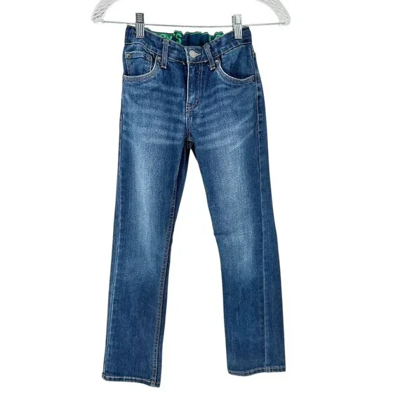 Levis Boys 511 Slim Fit Stretch Jeans Size 10 Reg W25 L26 Adj Waist Blue Denim