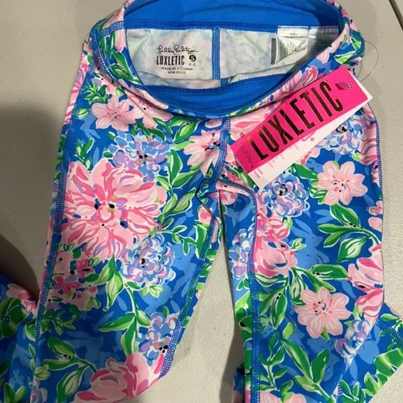 Lilly Pulitzer Mini Weekender Legging Low Tide Navy S 4-5