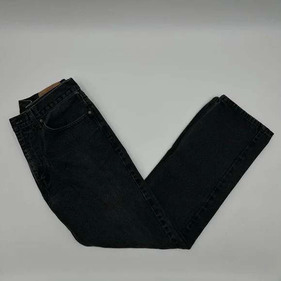 Levi's 505 Jeans Mens 36x34‎ Black Medium Wash Straight Regular Pants Levis