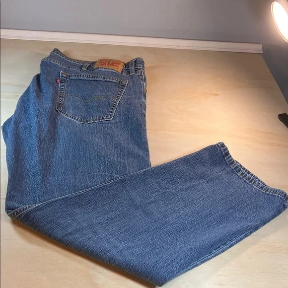 Levi's Men's Classic Washed Straight Blue Jeans Sz 42x32