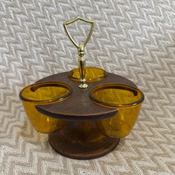 Vintage MCM Retro Thermo-Serv Westwood Condiment Set