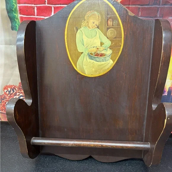 Vintage Wooden Wall towel holder