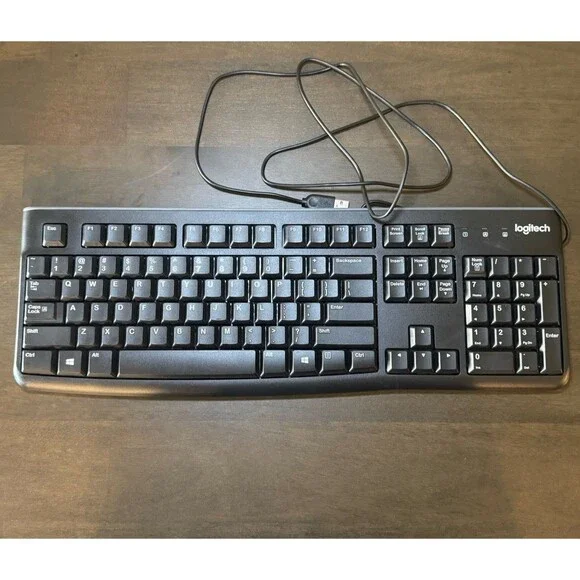 Logitech K120 Black USB Keyboard Spill-Resistant
